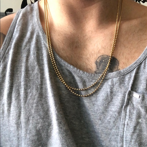 Necklace Chains (2) - Gold Plated Small Bead - 24” - Picture 3 of 6